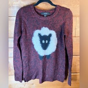 Forever 21 Maroon Sweater with Sheep Motif